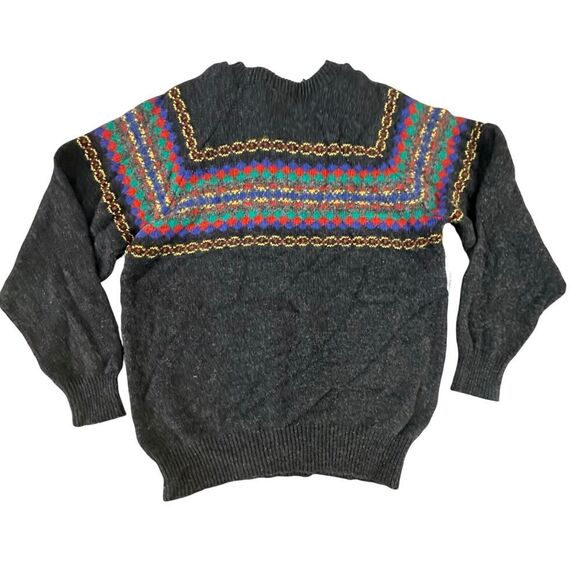 VTG Christopher Hayes Grandpacore Wool Knit Sweater Men’s Large Made in Scotland - Picture 15 of 16